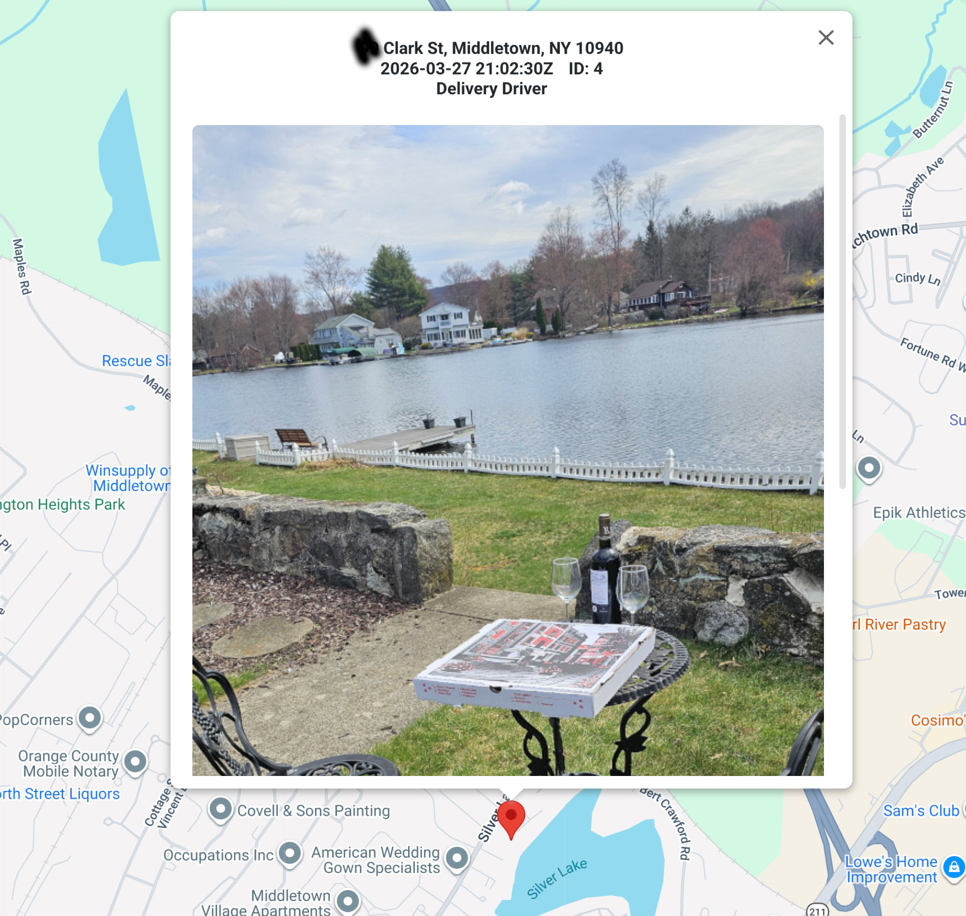 Pizza Delivery on Map